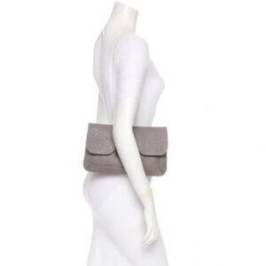 DEREK LAM Rams Head Pebbled Leather Evie Clutch